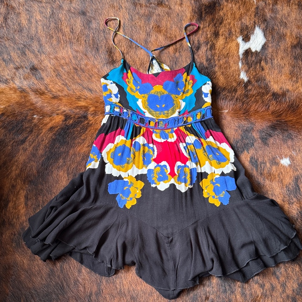 Free People Multicolor Floral Mini Dress